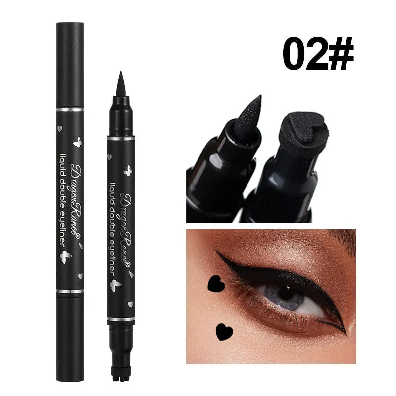 Liquid Eyeliner Stamp Marker Pen Waterproof Long Lasting Double-ended Cosmetic Makeup Eye Liner