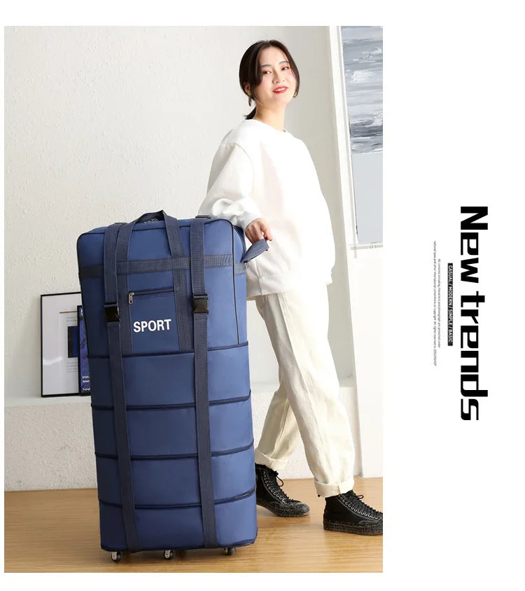 Oxford Expandable Foldable Rolling Travel Bag