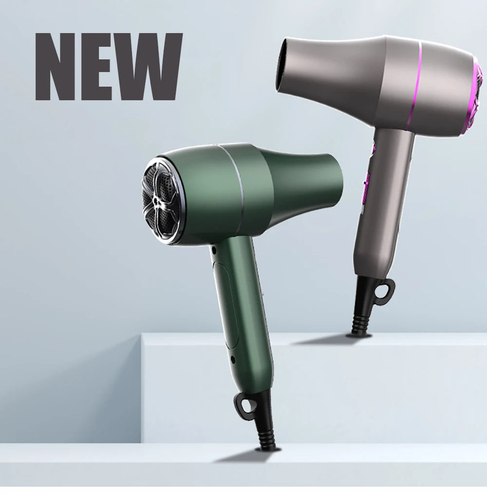 Professional Hair Dryer 1800W Powerful Hot and Cold Strong Wind Blower Constant Temperature  Collecting  Air Comb Nozzle Gear