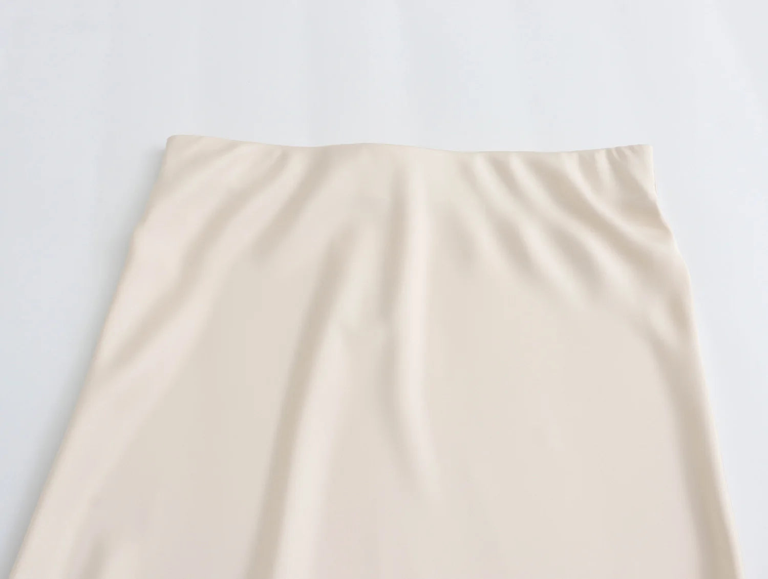 XNWMNZ Flowy Satin Midi Skirt