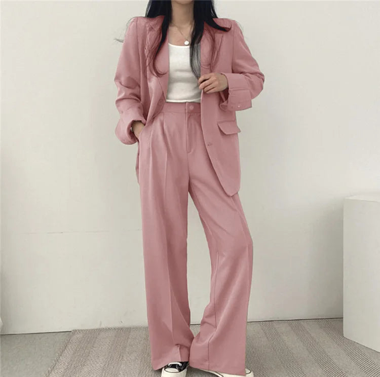 Casual Women's 2 - Piece Outfit Set: Long Sleeve Blazer and Pants – Stylish and Eye - Catching Fall FashionAzizaK