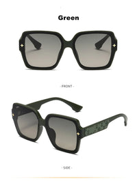 trendy square frame sunglasses