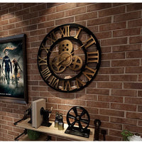 Retro industrial style wall clock