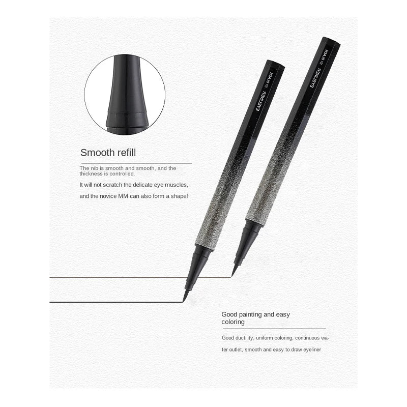 Long-lasting, waterproof and smudge-proof liquid eyeliner, high-quality professional cosmetic eyeliner pen