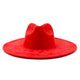 Suede fedora hat with heart shaped top, 3.75" brim