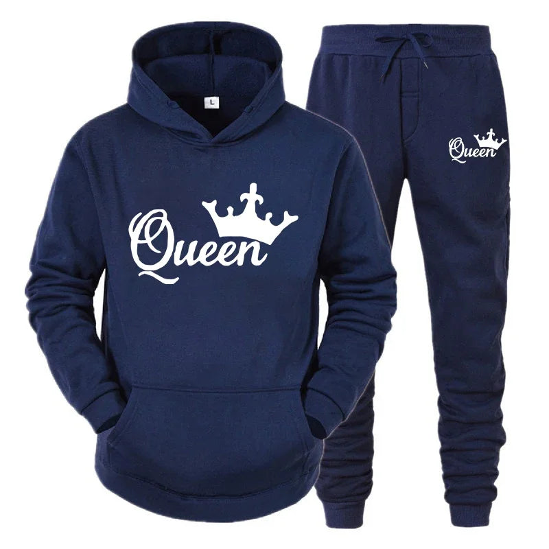 King Printed Cotton Fleece 2 Piece Tracksuit