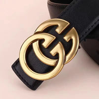 Women’s PU Leather Belt With Moon Temperament Button