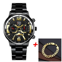 Watch  Luxury Gold Stainless Steel Quartz Wristwatch