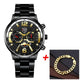 Watch  Luxury Gold Stainless Steel Quartz Wristwatch