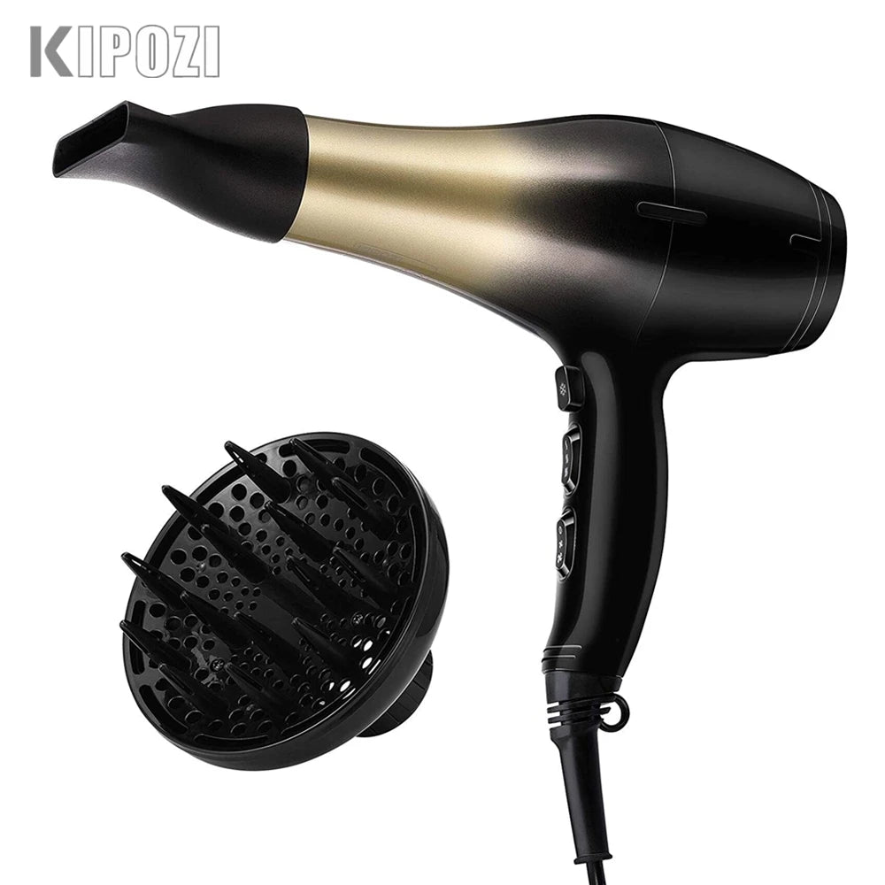 KIPOZI Professional Hair Dryer 2200W High Power Negative Ionic Blow Dryer Fast Dry Salon Grade Powerful Hairdryer Hair Care