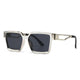 Vintage Fashion Gold Square Sunglasses Luxury Brand Classic Design