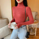 Long sleeve turtleneck knitted sweater