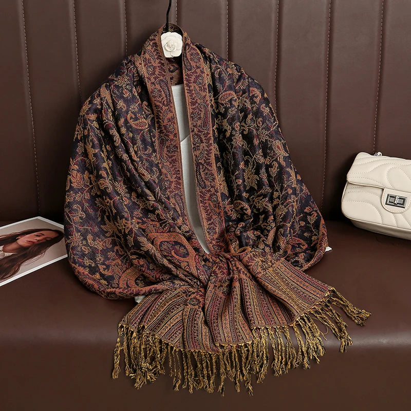 Luxury Brand Pashmina Cashmere Scarf