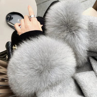 Premium Double-Faced Genuine Wool Fur Coat