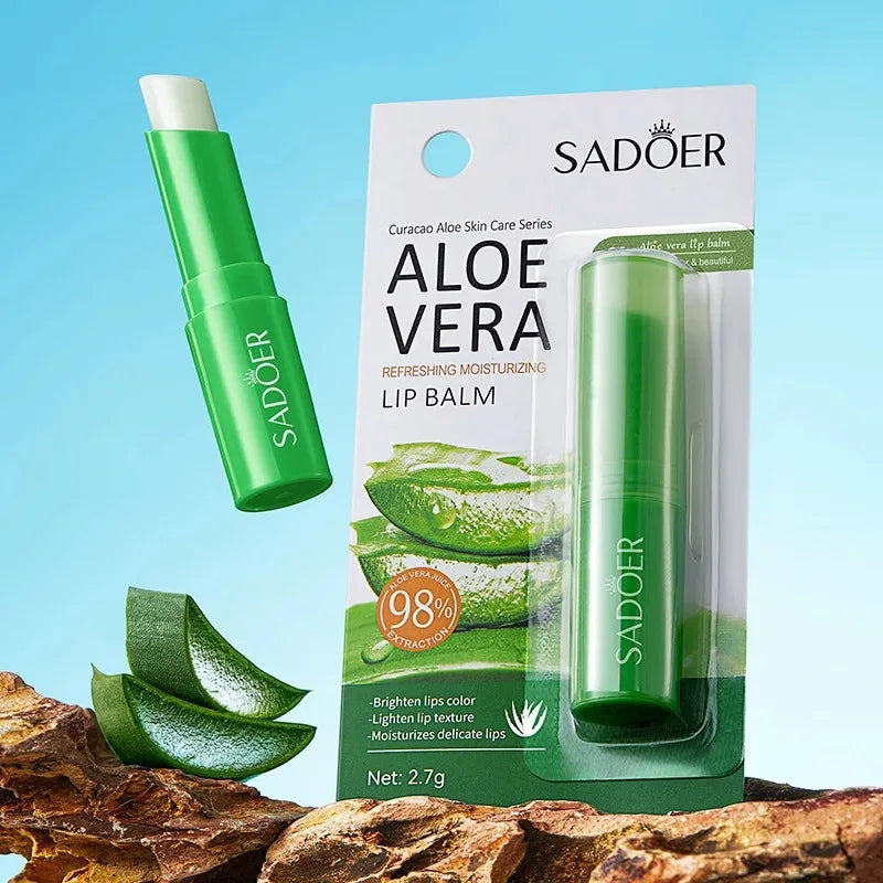 Lip Aloe Balm Nourishing, Refreshing, Hydrating and Moisturizing Preventing Cracking and Repairing Lips Gentle Non Irritating