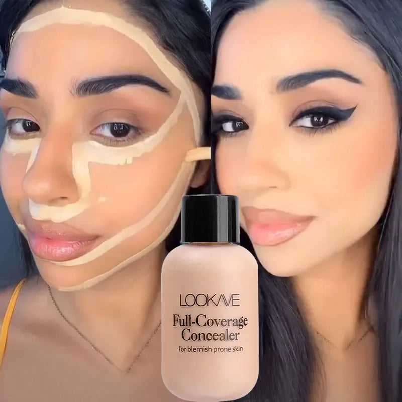 Full Coverage Liquid Concealer Cream 12ml Invisible Cream and Waterproof Face Foundation