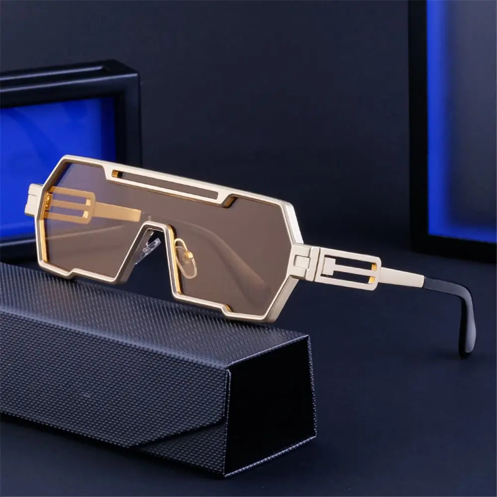 Irregular Square Metal Sunglasses