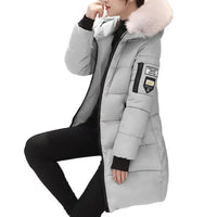 Warm Windproof Winter Coat Hooded Cotton Jacket with Zipper Pockets