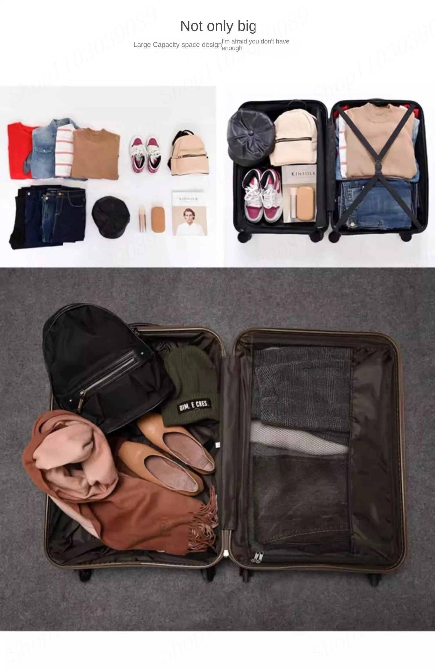 Rolling travel suitcase