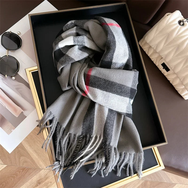 Fashionable cashmere imitation scarf for autumn and winter