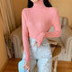 Long sleeve turtleneck knitted sweater