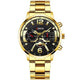 Watch  Luxury Gold Stainless Steel Quartz Wristwatch