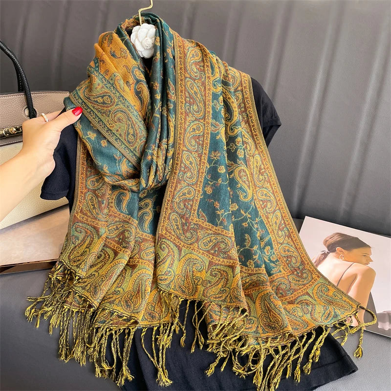 Luxury Brand Pashmina Cashmere Scarf