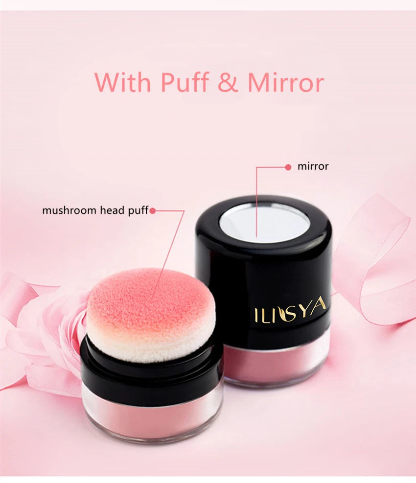 ILISYA Face Blusher Powder Cheek Rouge Nourishing Nude Makeup Brightening Complexion Repair Cosmetics Maquiagem