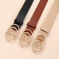 Versatile leather belt for women