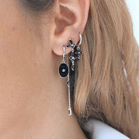 New round 925 Sterling Silver earrings