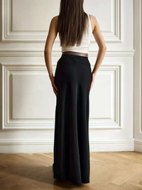 Simple and elegant satin skirt