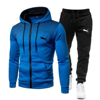 Hooded zip-up jacket + sweatpants