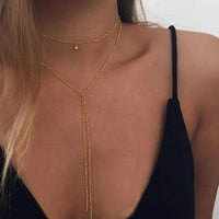 Single chain gold and silver choker necklace