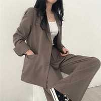 Casual Women's 2 - Piece Outfit Set: Long Sleeve Blazer and Pants – Stylish and Eye - Catching Fall FashionAzizaK