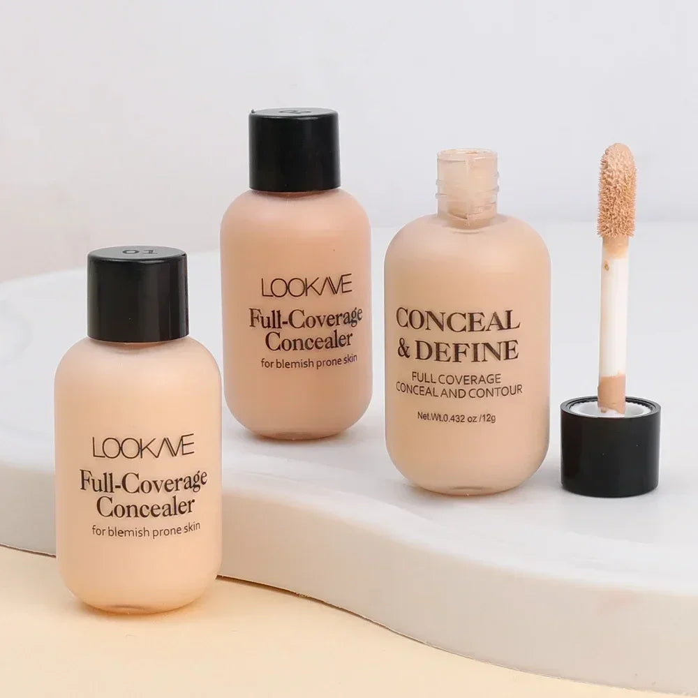 Full Coverage Liquid Concealer Cream 12ml Invisible Cream and Waterproof Face Foundation