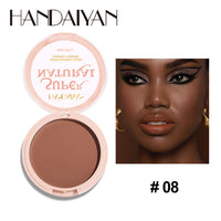 8 Color Matte Face Pressed Powder 24 Hours Oil Control Natural Setting Powder Foundation Full Coverage Waterproof Lasting Makeup