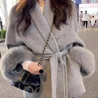 Premium Double-Faced Genuine Wool Fur Coat