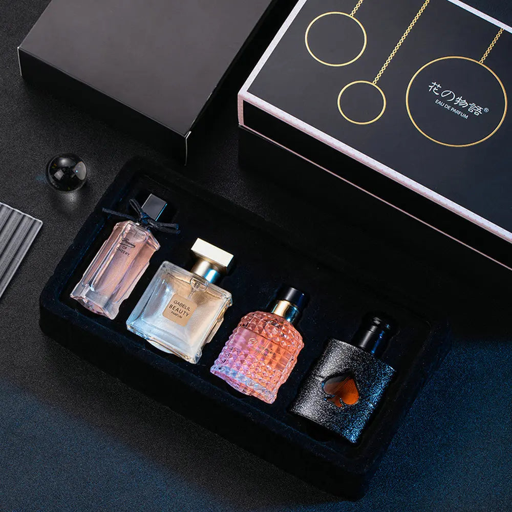 Coffret Cadeau Parfum Original 105 ml, Coffret Quatre Pièces, Parfum Frais et Longue Durée, Eau de Parfum, Parfum Floral Végétal, Parfum Frais