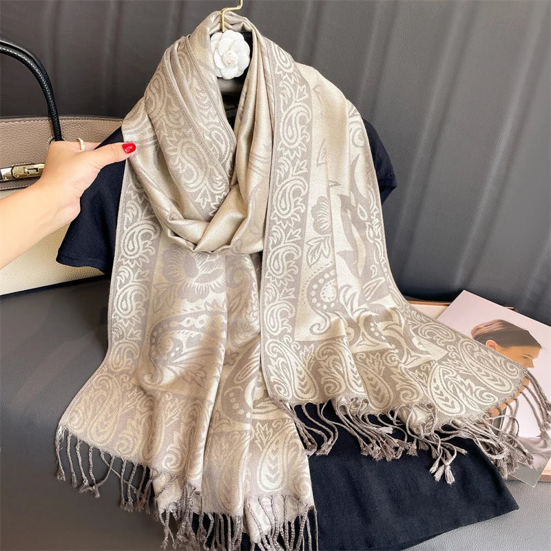 Luxury Brand Pashmina Cashmere Scarf