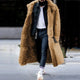 Thick faux fur coat solid cardigan