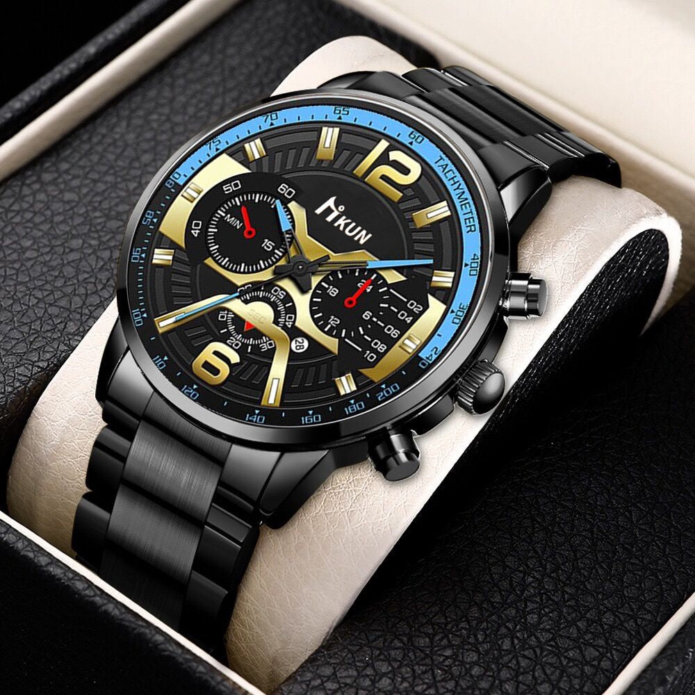 Watch  Luxury Gold Stainless Steel Quartz Wristwatch