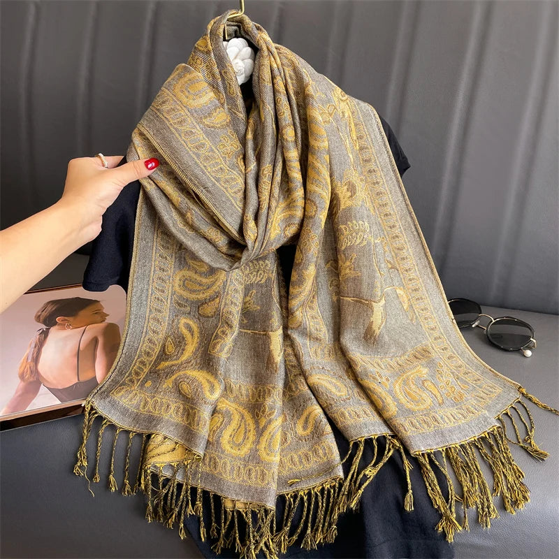 Luxury Brand Pashmina Cashmere Scarf