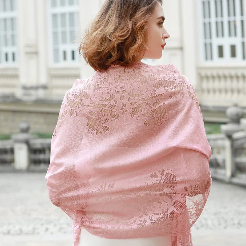 New embroidered lace shawl