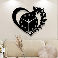 Heart Shaped Frameless Acrylic Silent Clock