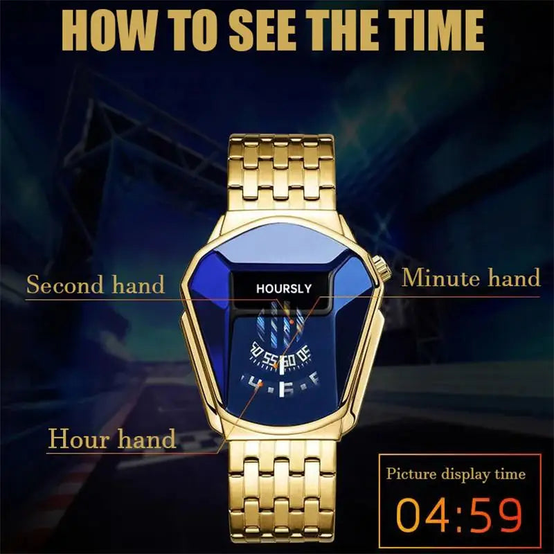 Luxury Brand Fashion Gold Wristwatch