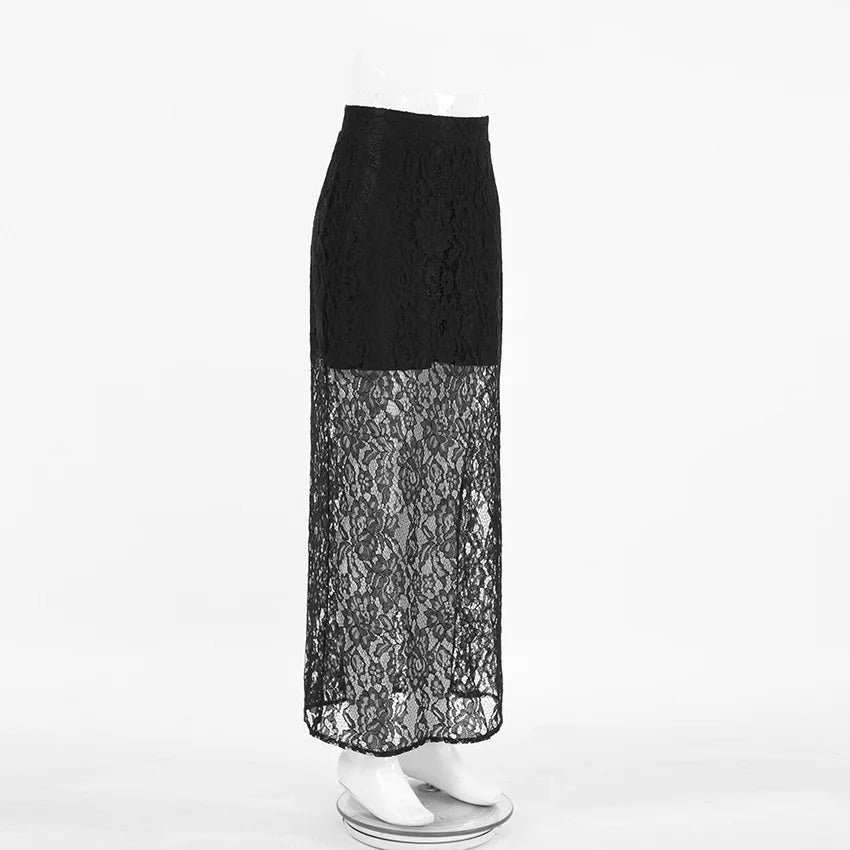 Talenza black lace transparent skirt