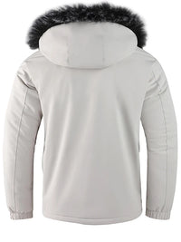 Pure color simple cotton padded cold windproof hooded cotton jacket