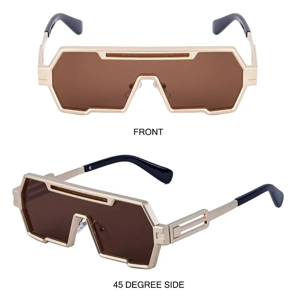 Irregular Square Metal Sunglasses