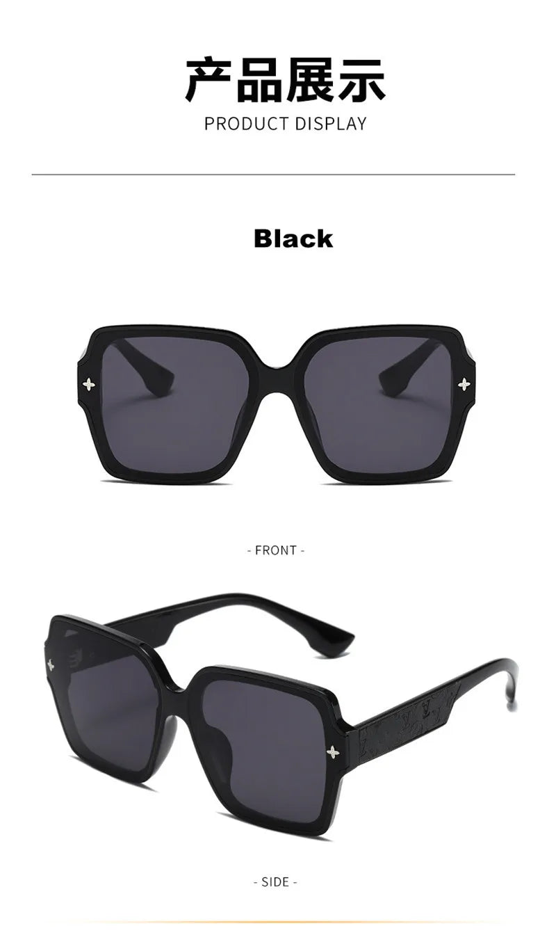 trendy square frame sunglasses