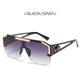 New large frame lion head one-piece sunglasses